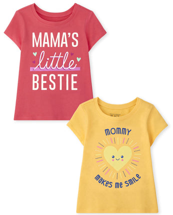 The Children's Place Girls' Mom Graphic Short Slee