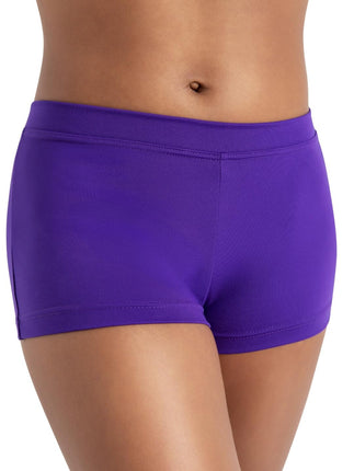 Capezio Boy Cut Low Rise Shorts, Purple, Medium