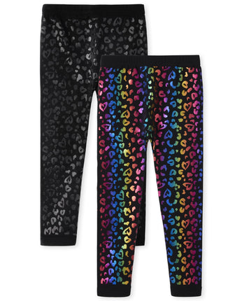 The Children's Place Girls' Leopard Fleece Lined L