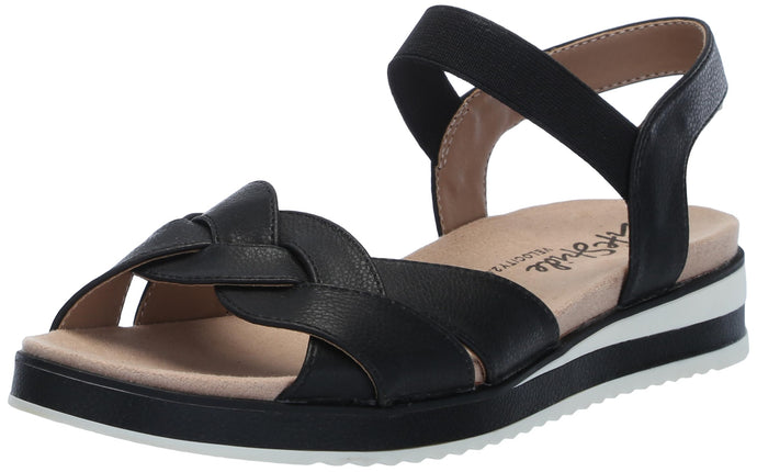 LifeStride Women's Zuri Ankle Strap Sandals, Black