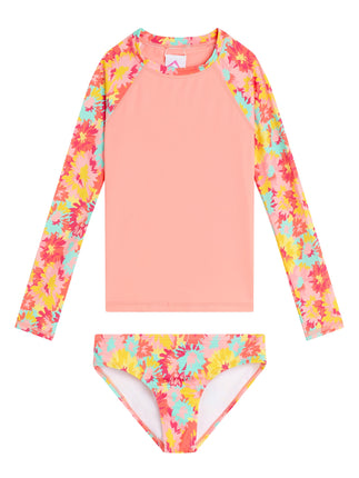 Kanu Surf Girls' Long Sleeve Rashguard UPF 50+ Two