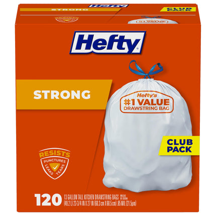 Hefty Strong Tall Kitchen Trash Bags - 13 Gallon,
