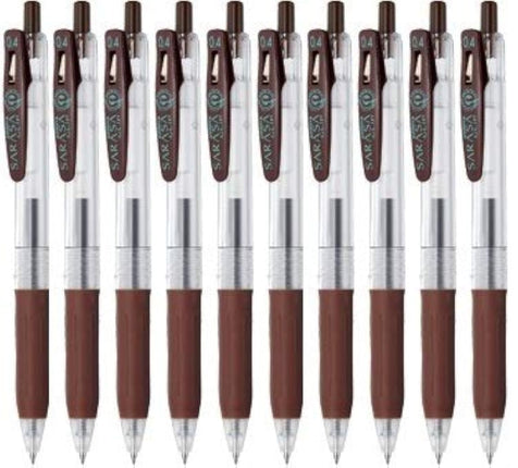 Zebra Sarasa Clip 0.4 Retractable Gel Ink Pen, Rub
