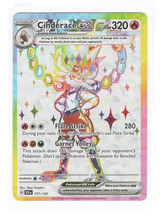 Pokemon - Cinderace ex 157/142 - Stellar Crown - F