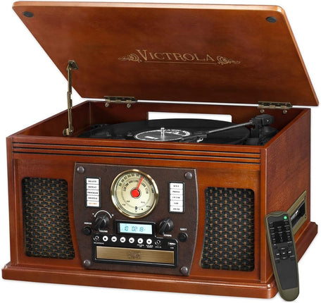 Victrola Nostalgic Aviator Wood 8-in-1 Bluetooth T