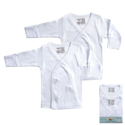 Luvable Friends Baby Side Snap Shirts, White Long-