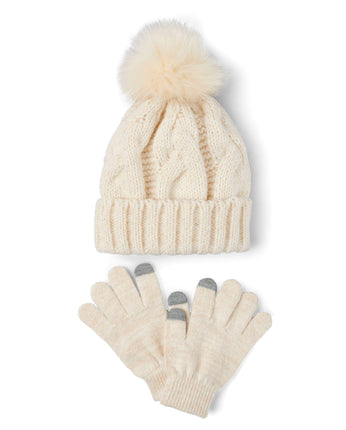 The Children's Place girls Winter Hat and Mittens