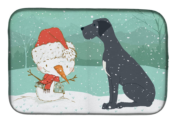 Caroline's Treasures CK2039DDM Black Dane and Snow