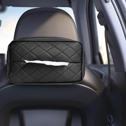 Tecfino Car Tissue Holder, PU Leather Tissue Box C
