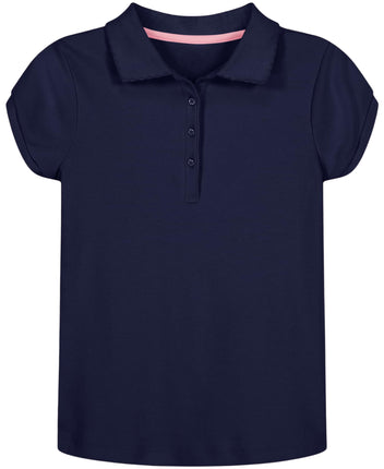 Nautica Girls' School Uniform Short Sleeve Polo Sh