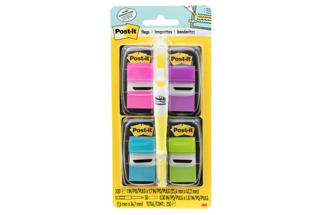 Post-it Flags Value Pack, 50/Dispenser, 4 Dispense