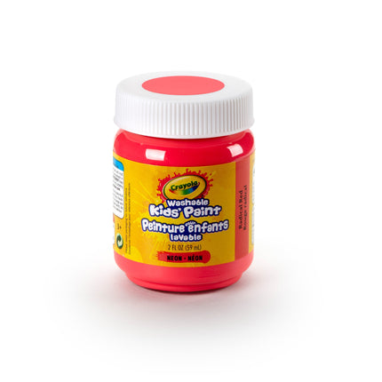 Crayola Washable Kids Paint, 2 oz, Radical Red