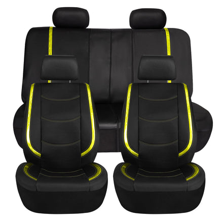 FH Group Full Set Faux Leather Car Seat Covers - U