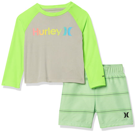 Hurley Boys' Swim Suit 2-Piece Outfit Set, Flash L