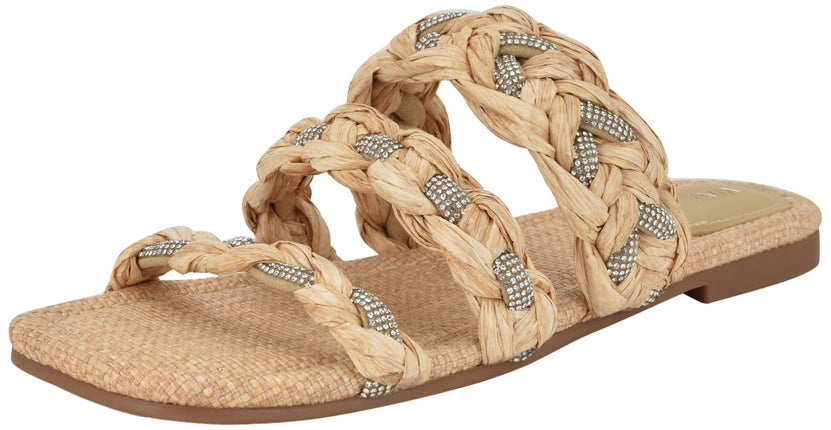 Nine West Qazz2-Natural88845+Crystal/Raffia Wi San