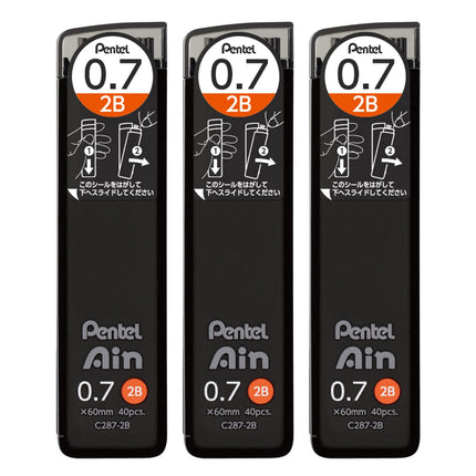 Pentel AMZ-XC2872B3P Sharp Lead, Pentel Ain, 0.7mm