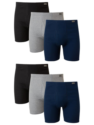 Hanes Men's Underwear Boxer Briefs Pack, Cotton Co
