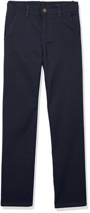 Izod Boys' School Uniform Flat Front Twill Pants,