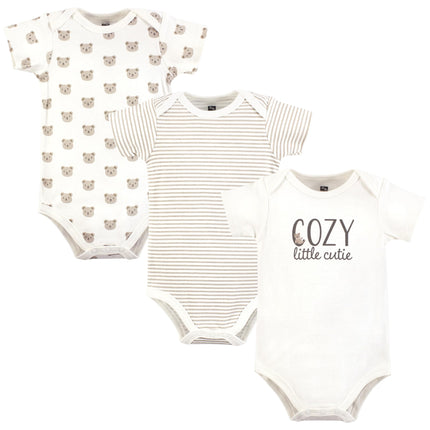 Hudson Baby Unisex Baby Cotton Bodysuits, Cozy Cut