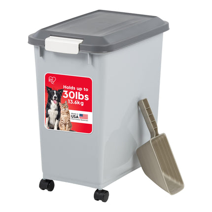 IRIS USA Dog Food Storage Container with Wheels, A