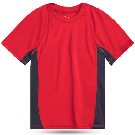 Kanu Surf Big Boys' CB Swim Shirt, Red, X-Small (6