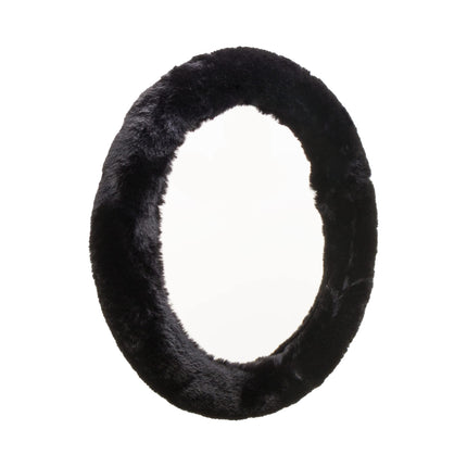 Custom Accessories® Black Ultra-Soft Fur Steering