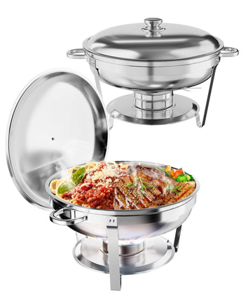 Chafing Dish for Buffet, 5 QT Round Chafing Dishes