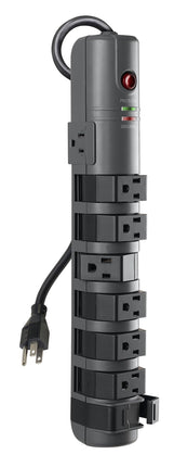 Pivot Plug Surge Protector, 8 Outlets, 6ft Cord