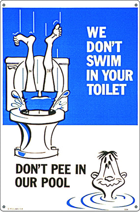 Poolmaster 41334 12 x 18 in. Dont Pee In Our Pool