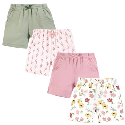 Hudson Baby Unisex Baby Shorts Bottoms 4-Pack, Sof