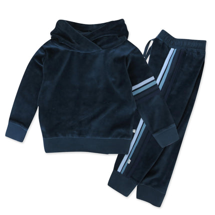 HonestBaby Velour Pullover Hoodie and Zip Front Sw
