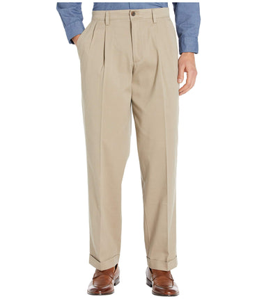 DOCKERS Men's Relaxed Fit Easy Khaki Pants-Pleated