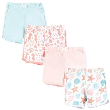 Hudson Baby Unisex Baby Shorts Bottoms 4-Pack, Sea