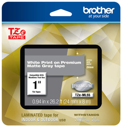 Brother P-Touch TZe-ML55 White Print on Premium Ma