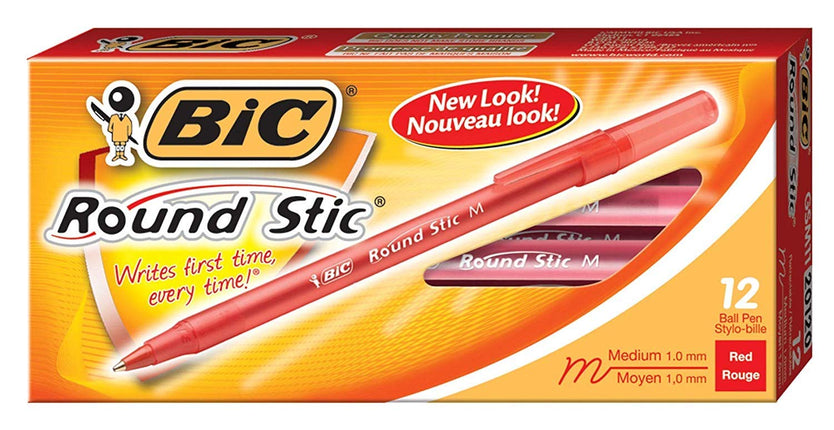 BIC Round Stic Xtra Life Ballpoint Pen, Medium Poi