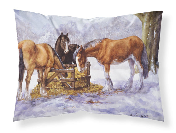 Caroline's Treasures BDBA0297PILLOWCASE Horses Eat