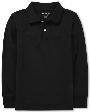 The Children's Place Boys' Long Sleeve Pique Polo,