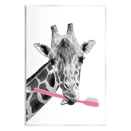 Stupell Industries Funny Animal Bathroom Toothbrus