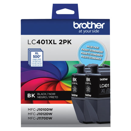 Brother Genuine LC401XL2PKS High-Yield Black Ink C