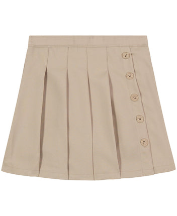 Nautica Girls' School Uniform Pleated Pull-on Scoo