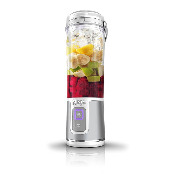 Ninja BC151WH Blast Portable Blender, Cordless, 18oz. Vessel, Personal Blender-for Shakes & Smoothies, BPA Free, Leakproof-Lid & Sip Spout, USB-C Rechargeable, Dishwasher Safe Parts, White