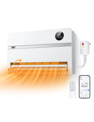 DREO Wall Heater for Bathroom, Smart Space Heaters
