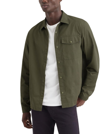 DOCKERS Men's Regular Fit Shirt Jacket, Army Green