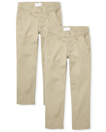 The Children's Place Girls' Uniform Bootcut Chino
