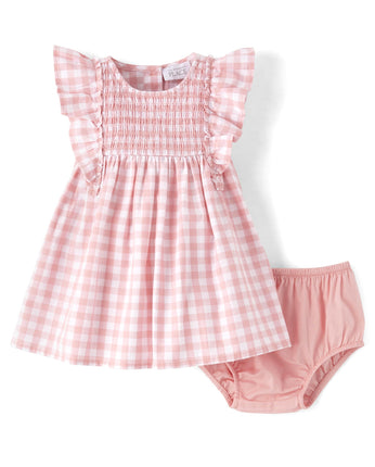 The Children's Place Baby Girl Newborn Ruffle Dres
