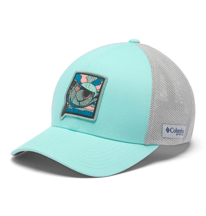 Columbia PFG Patch Mesh Ball Cap, Gulf Stream/Cool