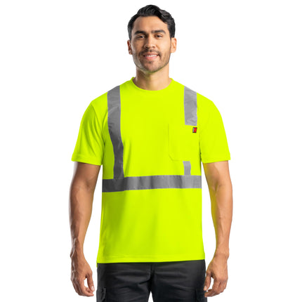 Wrangler Mens High Visibility Performance Short Sl