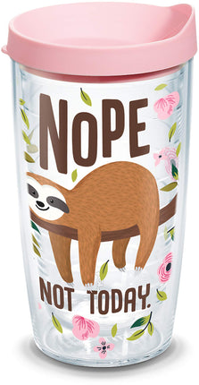 Tervis Sloth Nope Not Today Made in USA Double Wal