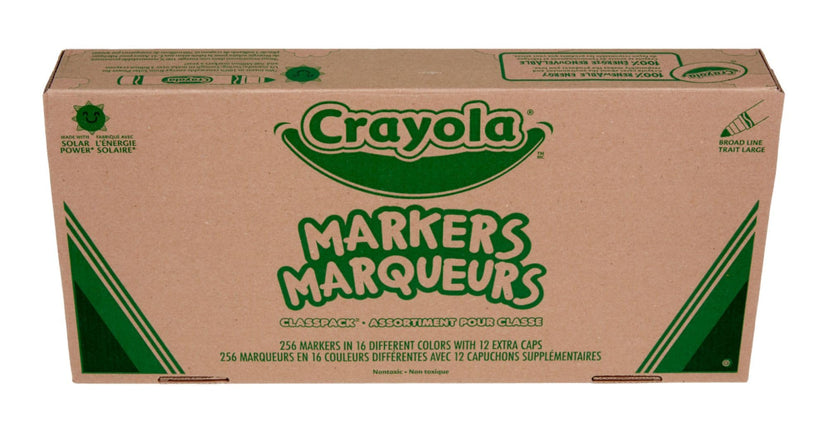 CRAYOLA Broad Line Markers, Bulk School Supplies F