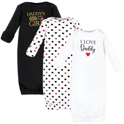 Hudson Baby unisex-baby Cotton Gowns, Girl Daddy R